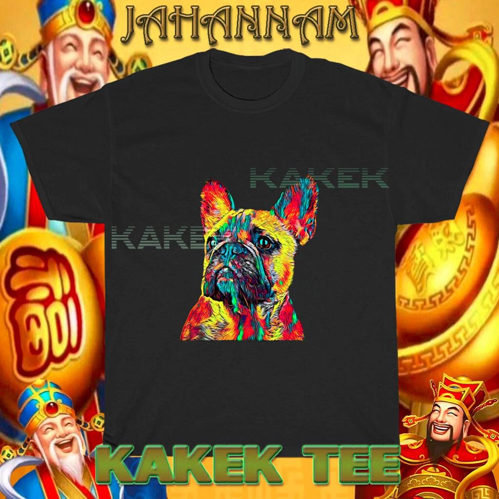 

New French Bulldog Dog Breed Head Art Logo American T shirt Funny Size S to 5XL 3XL