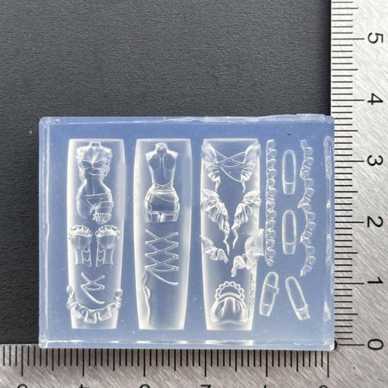 Flexible Silicone Crafting Mould With 3D Embossed Pattern For Nail Art Accessories And Resin Jewelry