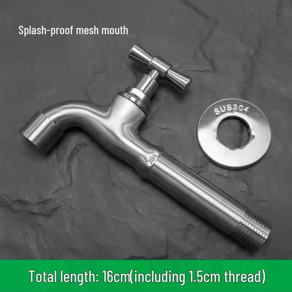 304 Stainless Steel Anti-Freeze Cold Resistant Outdoor Faucet with 4/6-Point Nozzle for Washing Machine