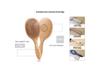 Women's Solid Wood Steel Needle Airbag Hair Comb for Styling and Smoothing