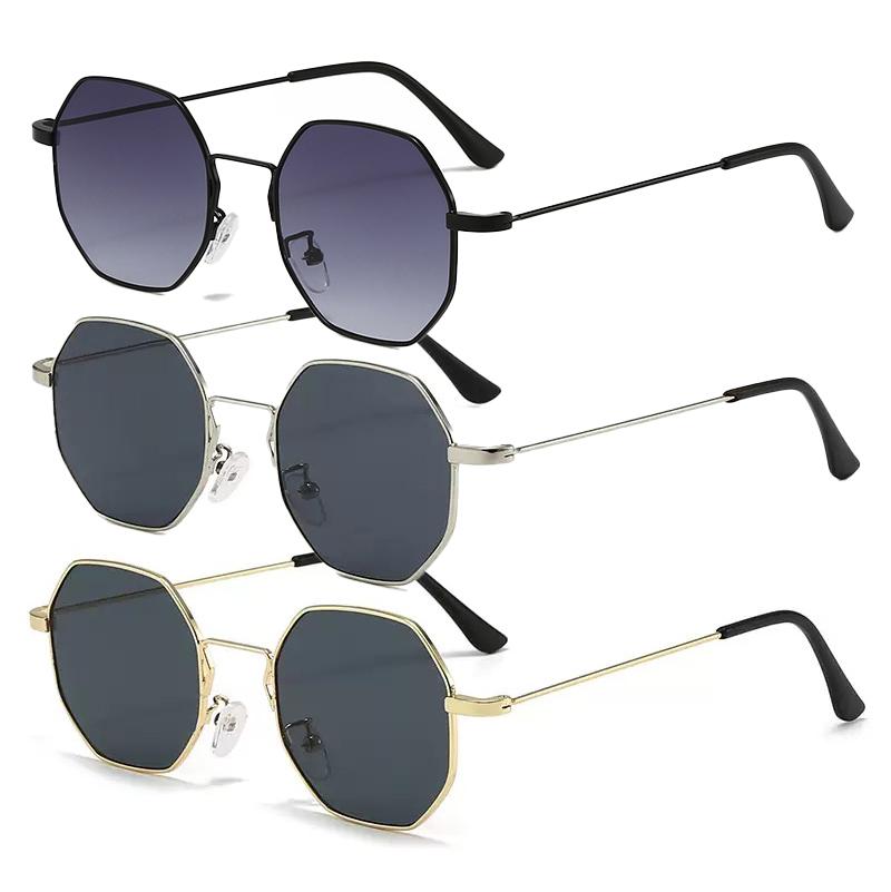 3pcs Unisex Geometric Frame Vintage Classic Colorful Fashion Glasses Suitable For Outdoor Daily Life Vacation Travel Accessories