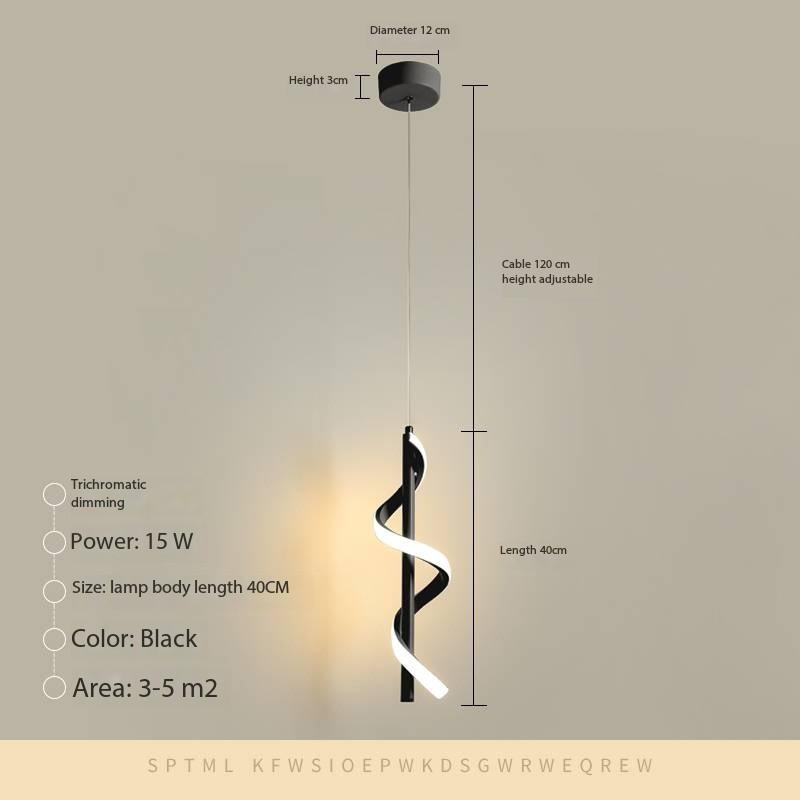

Светодиодная люстра в скандинавском стиле у кровати, современный минималистский, длинный, подвесной светильник, спальня, кабинет, бар, креативное подвесное освещение, роскошь light yellow чёрный