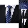 Men Stripes Pattern Tie Made Of Polyester With Stripe Design For Wedding Attire