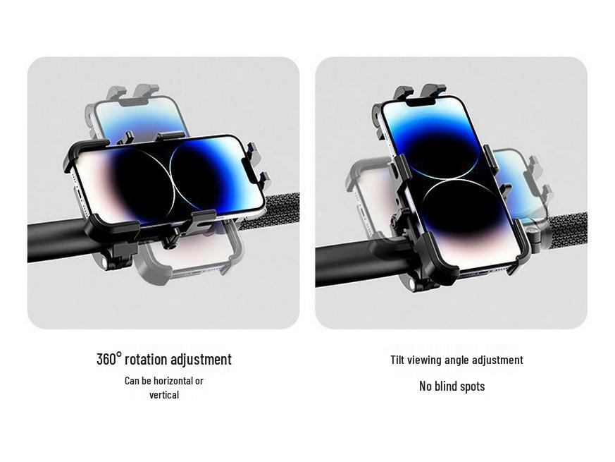 Anti-Shake Phone Holder for Mountain, Electric, and Road Bike Handlebars