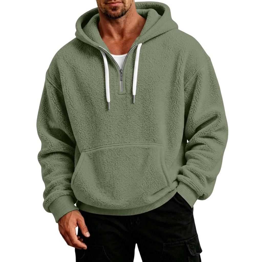 Men's Casual Hooded Jacket Long Sleeve with Warm for Everyday Wear