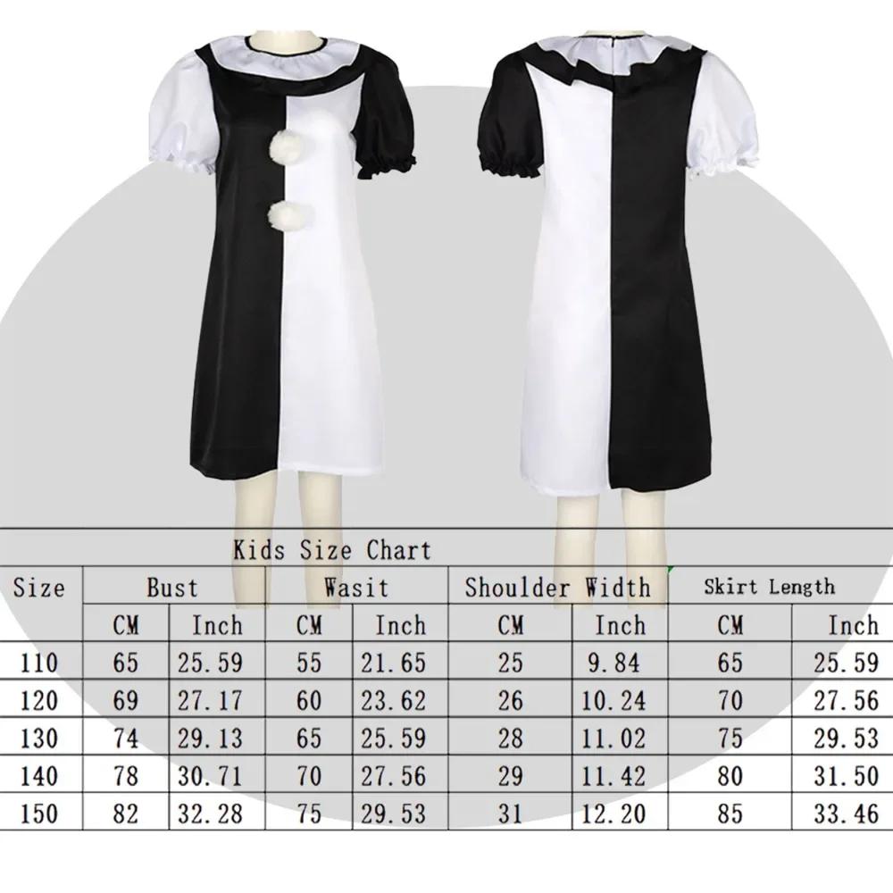 Terrifier Art Clown Joker Cosplay Costume Jumpsuit Girls Role Play Fancy Dress Up Horror Dress Suit Halloween Carnival Party