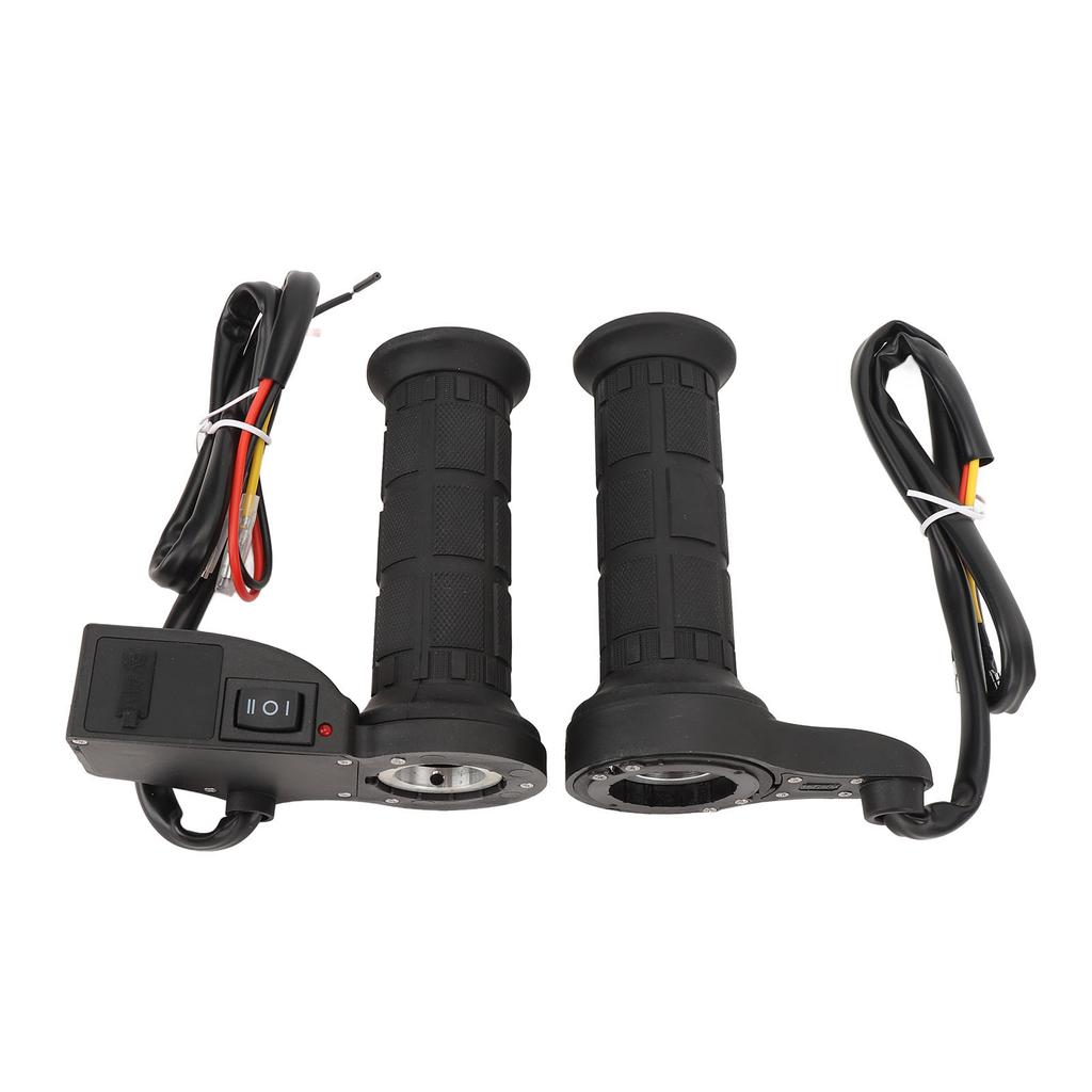 12V 22mm Motorcycle Heated Handlebar with Voltage Display USB Output Adjustable High Low Temp