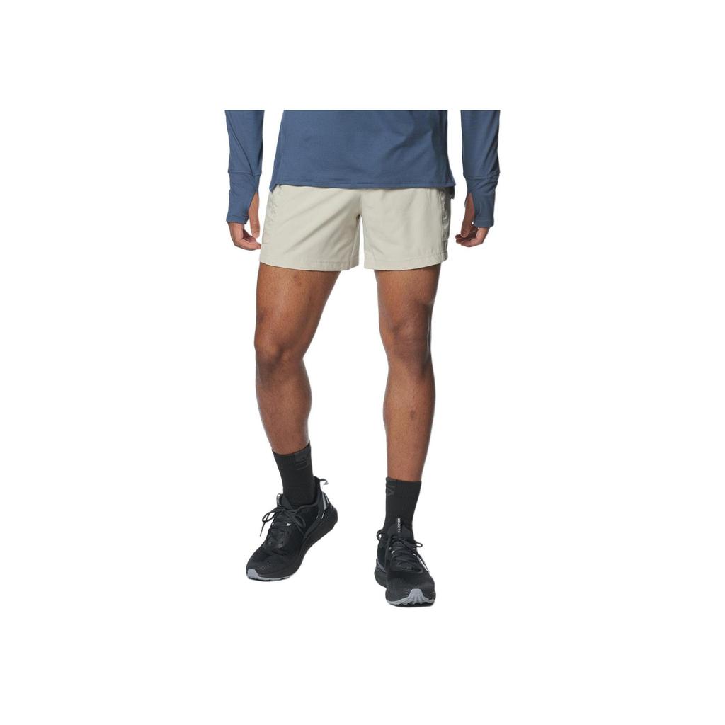 Under Armour Pantalones Cortos de Trail Running Logo Sólido Cintura Elástica Pantalones Cortos Casuales Pantalones Cortos para Hombre Caqui 1383236-289