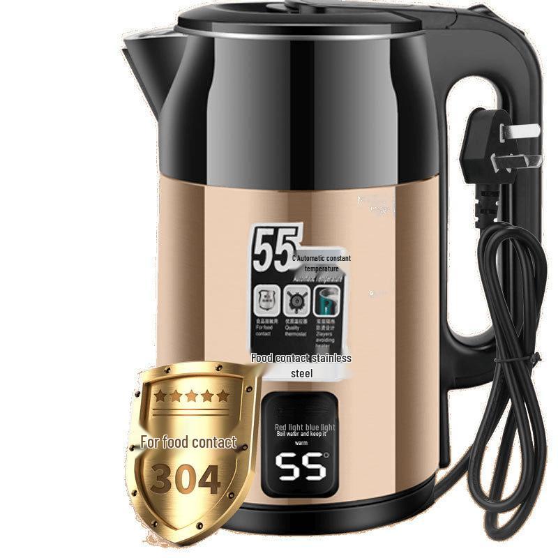 Stainless Steel Electric Kettle with Auto Shut-Off & Temperature Control