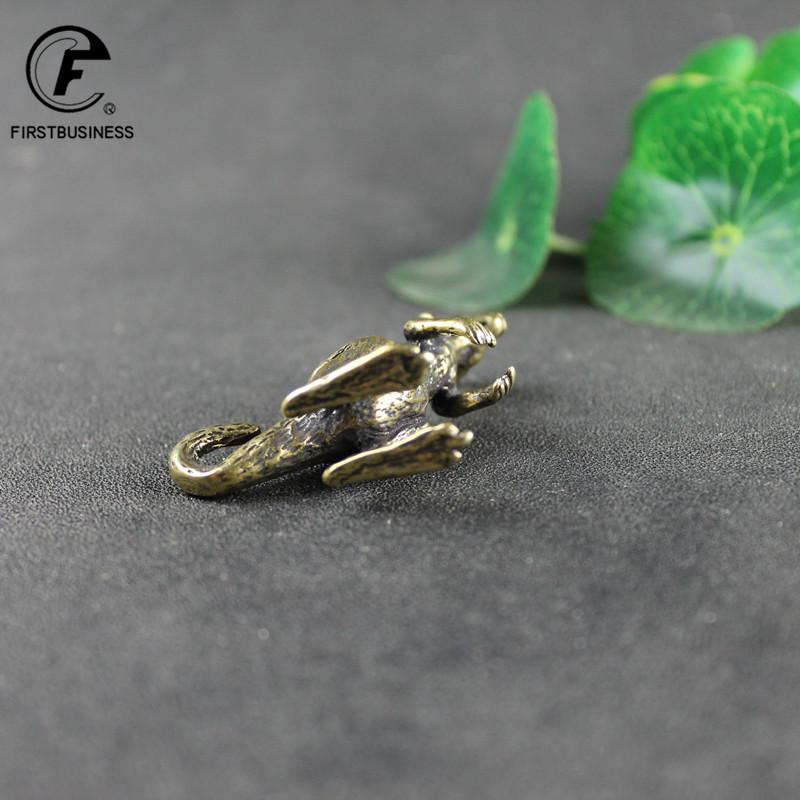 Vintage Messing Känguru Figuren Miniaturen Tee Haustier Handwerk Desktop kleine Ornamente Tier Home Dekore Zubehör Kinder Geschenke