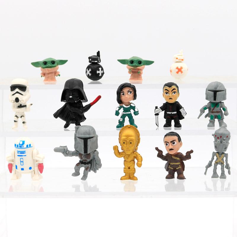 

Кинозвезда 14 шт Серия Войны Йода Кукла ручной работы Украшение для торта Коллекция