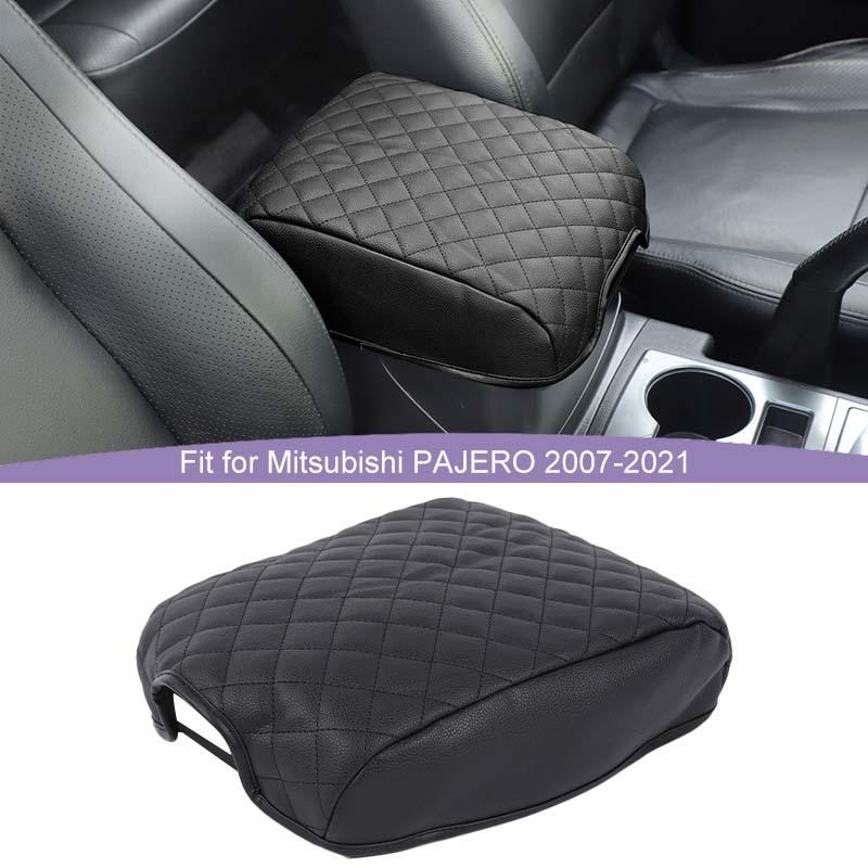 Leather Armrest Protective Cover Anti-Scratch Pad Decoritive Cover For Mitsubishi PAJERO 2007-2021  Car Interior Accessories