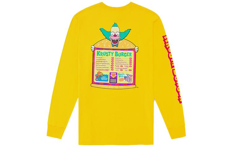 Vans Simpson T Shirts Unisex Yellow Crew Neck Moderate Straight Fit VN0A4RTLZW3 M