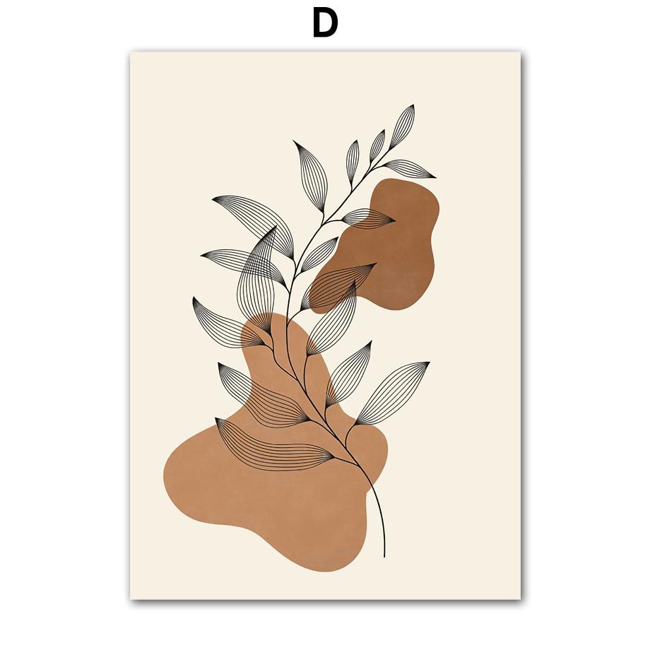 

Линия листьев солнце Радуга тело абстрактное искусство в стиле бохо холст живопись галерея постеры и принты настенные панно для декора гостиной 30x40cm No Framed