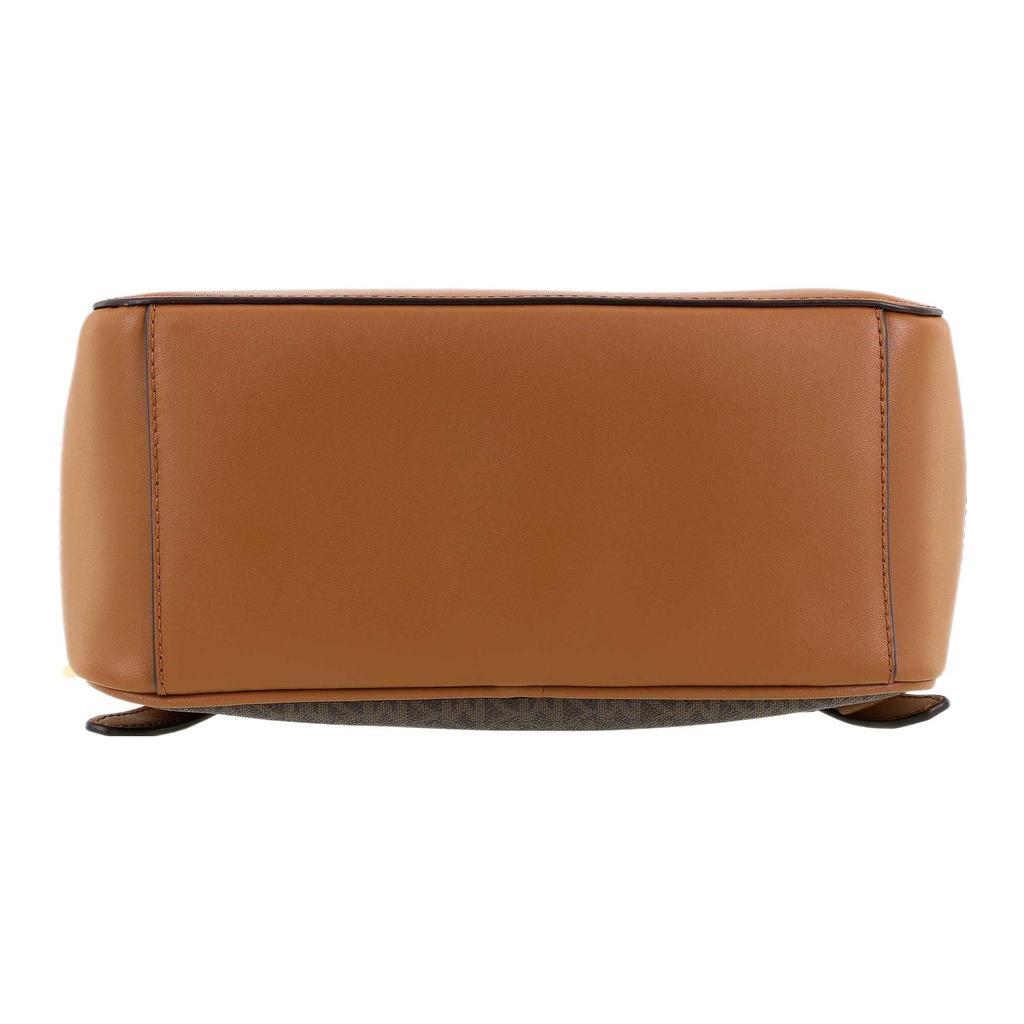 Michael Kors Zaino Brooklyn Monogramma Color Block Chiusura con Zip Tela Rivestita Zaino Donna Avorio-Marrone Marrone Chiaro 30H1GBNB2B-252