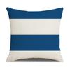 Nordic Simple Pillow Ins Blue Geometric Linen Cotton and Linen Sofa Car Polyester and Linen Pillow Cushion Cover
