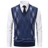 Men S V Neck Slim Fit Fleece Pullover Knit Vest