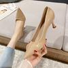 Pointed Single Shoes 2025 High Heel Evening Breeze Gentle Fine Heel Temperament Women's Shoes G6288-65 Gentle Wind