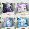 Blue Archive Pillow Case For Car Sofa Decorative Home Doublesided Print Plush Square Throw Pillow Cushion Cover
