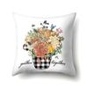 Thanksgiving Pillowcase Blessing Maple Leaf Pumpkin Sofa Cushion Cover Office Home Living Room Pillowcase