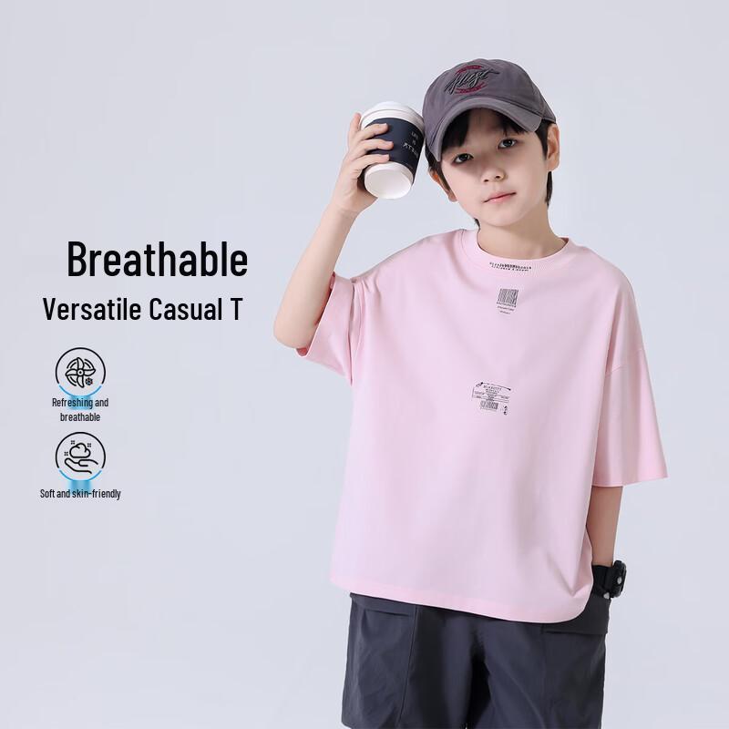 Boys  Summer Cotton Blend Short-Sleeve T-Shirt 130