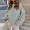 Women's 2026 Long Sleeve Solid Color Round Neck Loose Sweater