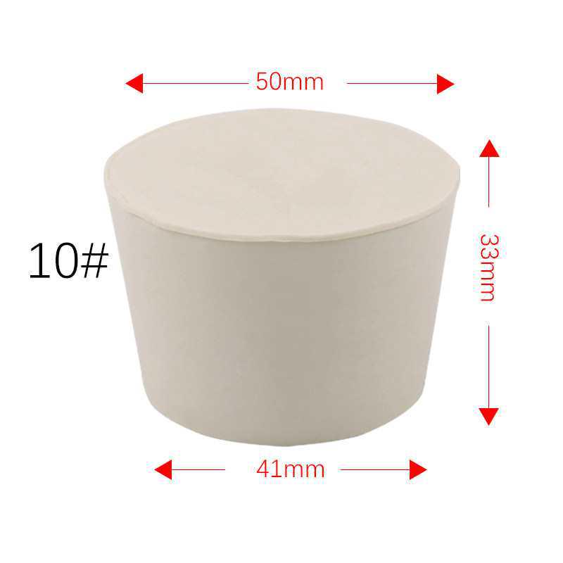 Round Silicone Stopper for Test Tubes and Erlenmeyer Flasks - Piercable and Dense