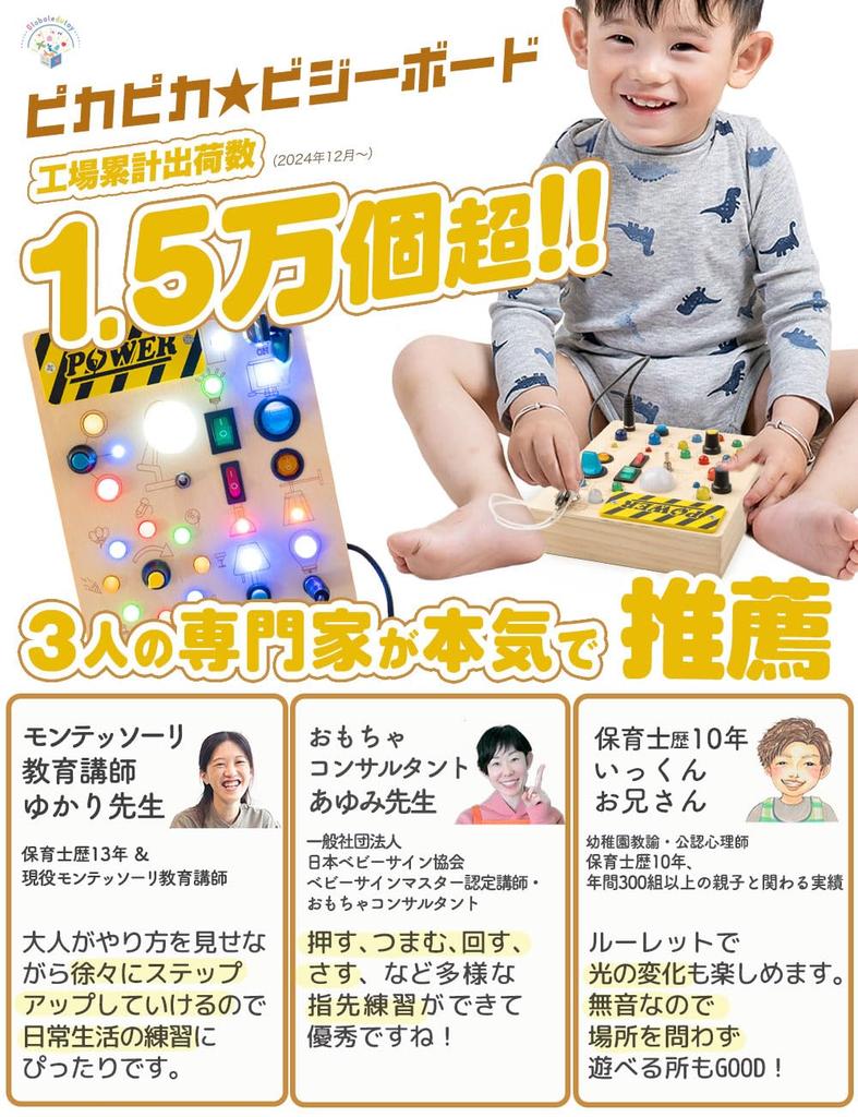 Recommended by Educational Montessori Sparkly Busy Board Educational Toy with 23 LED Food Sanitation Law and Safety Perfect As a Birthday Gift for