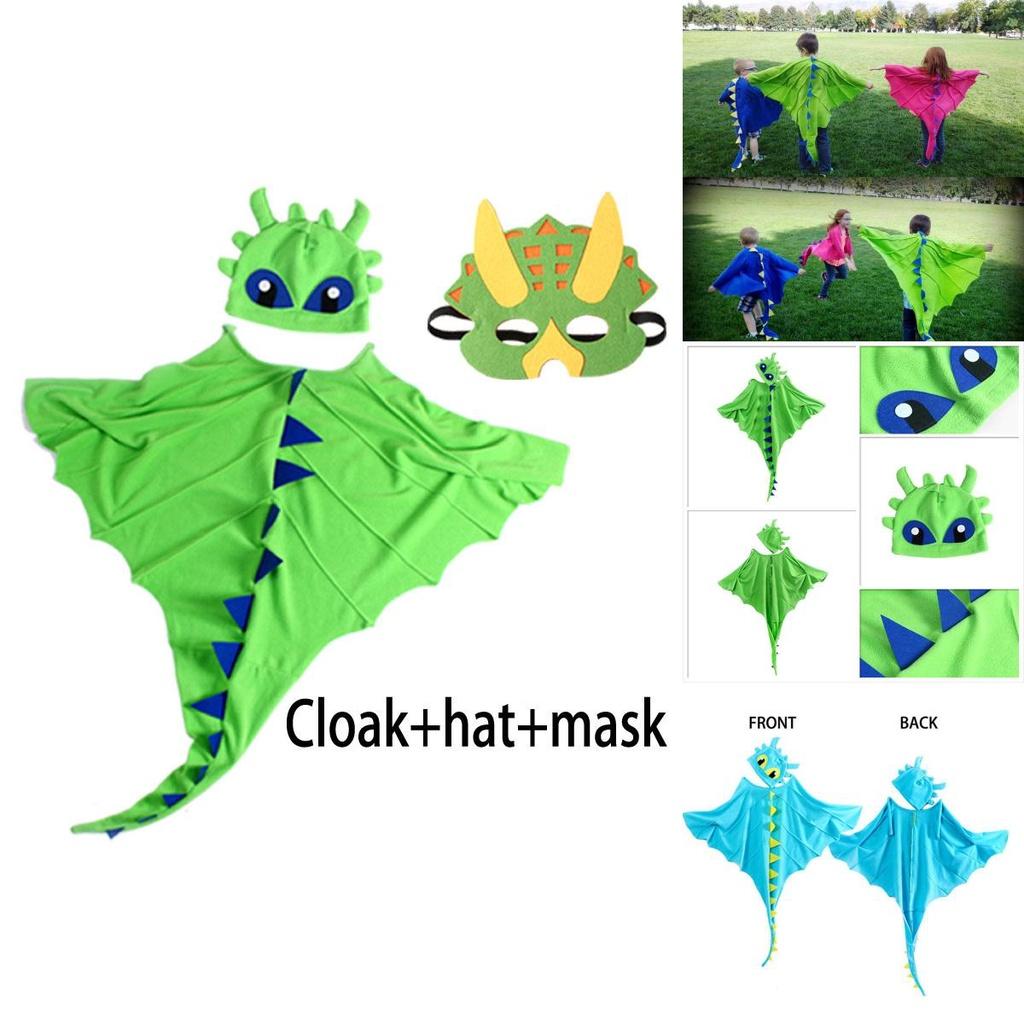 Enchanting Dragon Cloak With Hat Toothless Dragon Costume Cape Perfect For Anime Cosplay