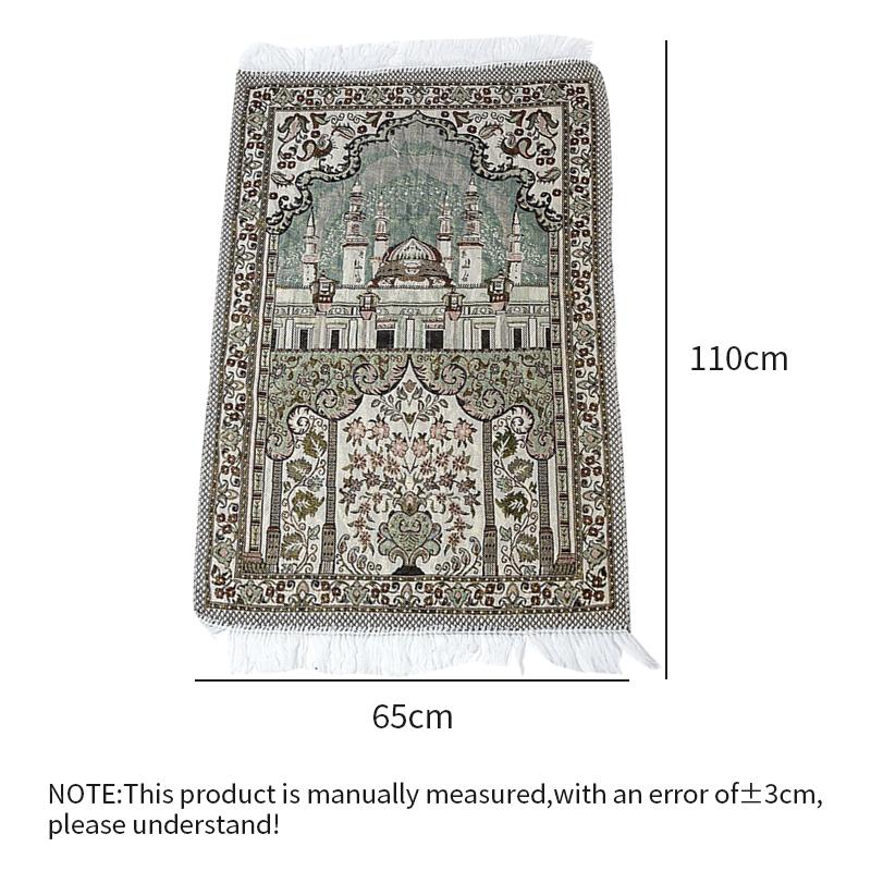 Holaroom Muslim Carpet Blanket Prayer Rug Tapete With Tassel Islamic Mat Thin Small Blanket Lightweight Portable Lap Rugs Home Decor