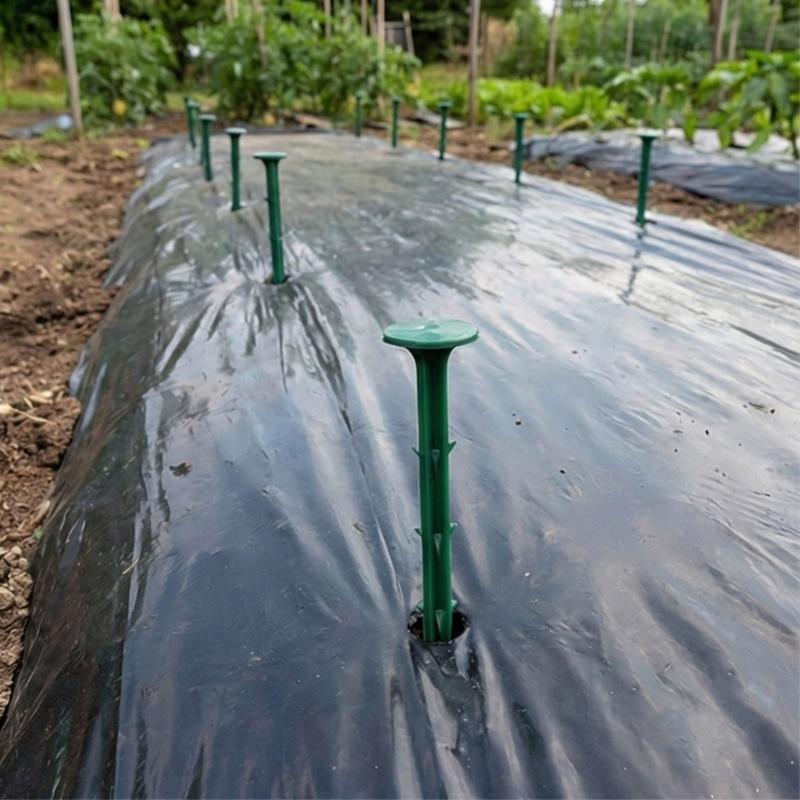 50Pcs Plastic Gardening Ground Garden Shed Grass Proof Cloth Ground for Holding Landscape Fabric Lawn Edging HX6C