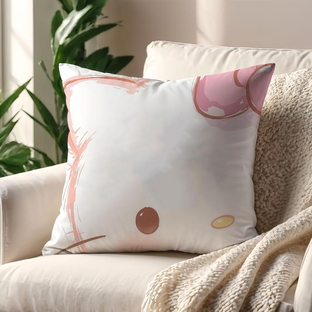 Kawaii HHello KKittyY Pink cushion cover For Pillow Printing Sofa Decoration HomeCar Room Coffee Shop Office NordicSimplicity