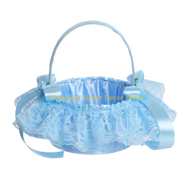 92MF Портативная корзина для держателей свадебных роз Прочная Сатин Пластик Поделка Для празднования