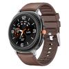 Silikonový řemínek potažený kůží pro Samsung Galaxy Watch8 44mm/40mm/Watch8 Classic 46mm řemínek s kovovým konektorem