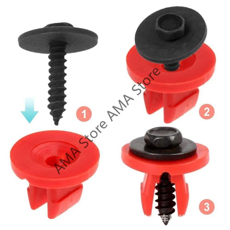X7JF Shaking Resistant Undercarriage Clip Screw Bundle Plastic Automotive Clip Fasteners Simple Installs for Vehicle