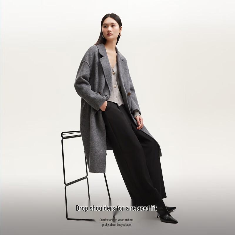 VEROMODA 2025 Winter Pure Wool Lapel Mid-length Coat