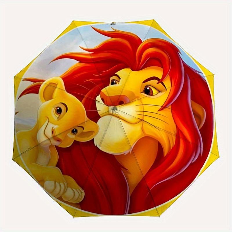 1pc Lion King,Simba Folding Umbrella,Compact Travel Umbrella with 8-Rib Design,Thickened And Reinforced Umbrella Frame yy250728030