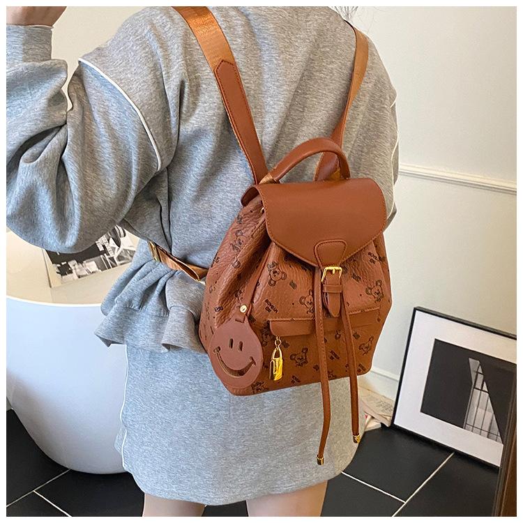 Backpack Bag Women's New Fashion Versatile Shoulder Bag Letter Large Capacity Leisure Travel Backpack