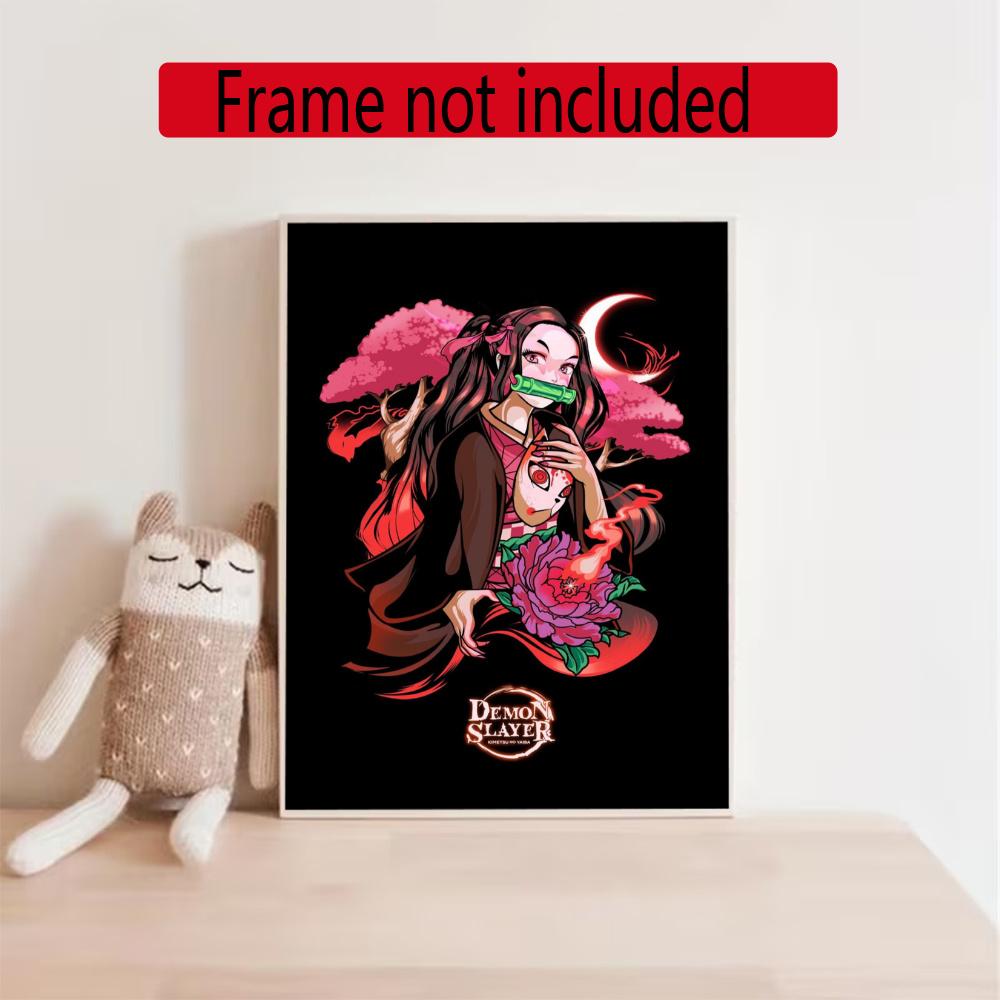 Nezuko Kamado Collage 5D Diamond Painting Round Diamond Rhinestones Mosaic Diamond Embroidery Wall Paintings Rhinestones Gift Frameless