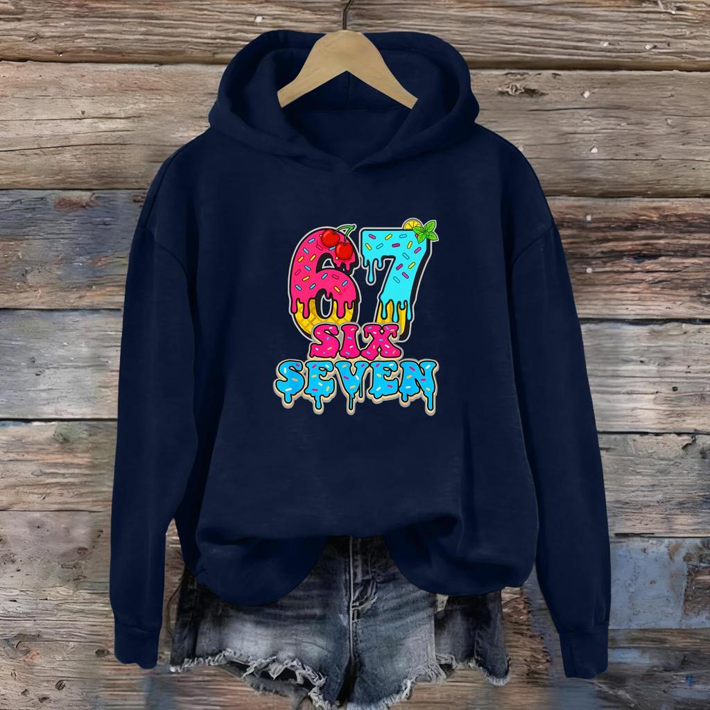 Women's Fashion Daily Versatile Casual Sweatshirts Long Sleeve Hooded Top Sweatshirts