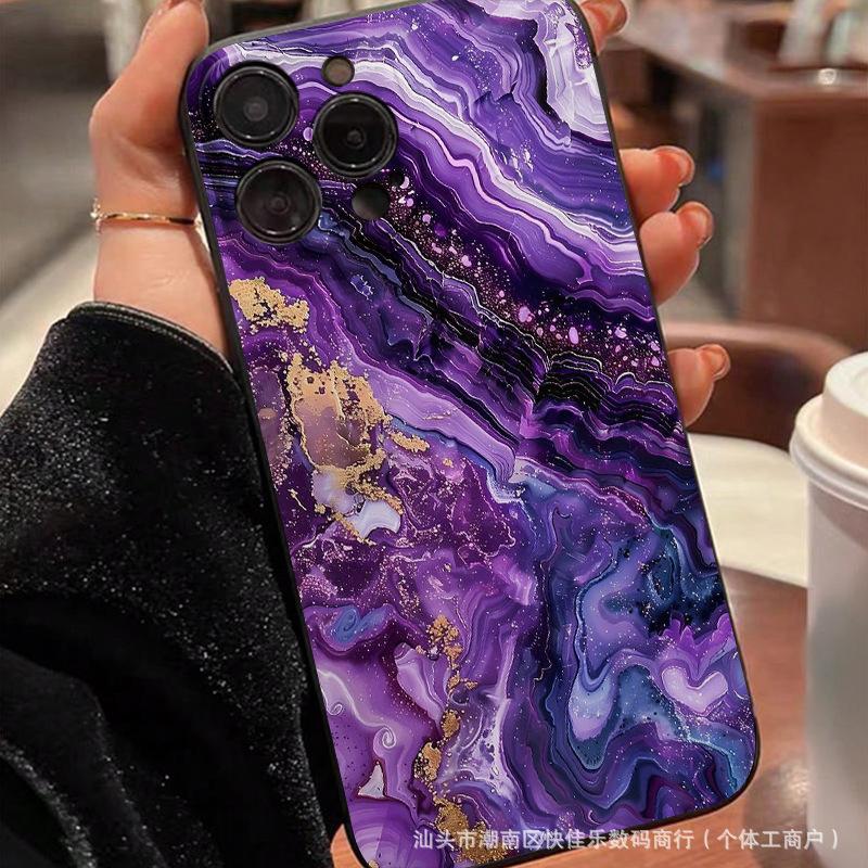 Graded marble pattern suitable for the 16 Pro high-end phone case, 17 light luxury INS style, iPhone 11, Apple 14, and soft 15