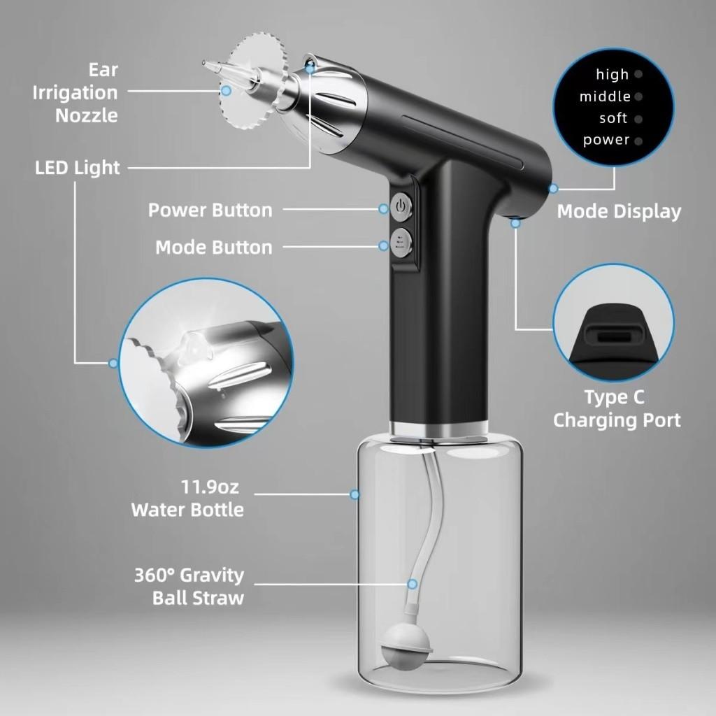 Ear Irrigation Flushing System Ear Wax Removal Endoscope Otoscope Safe and Effective Ear Cleaning Kit Ear Wax Removal Tool