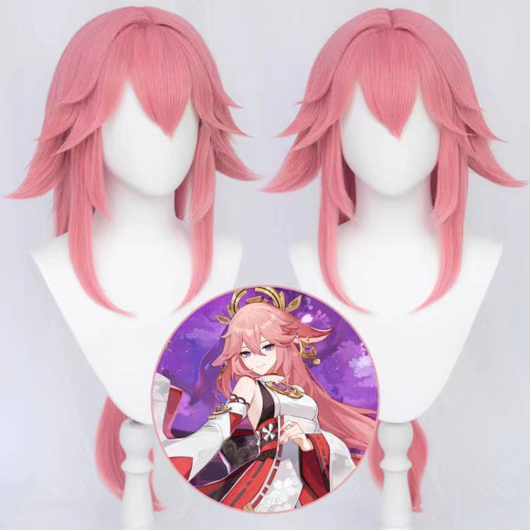Genshin Impact Yae Miko Cosplay Outfit With Wig And Shoes For Game Cosplay Events
