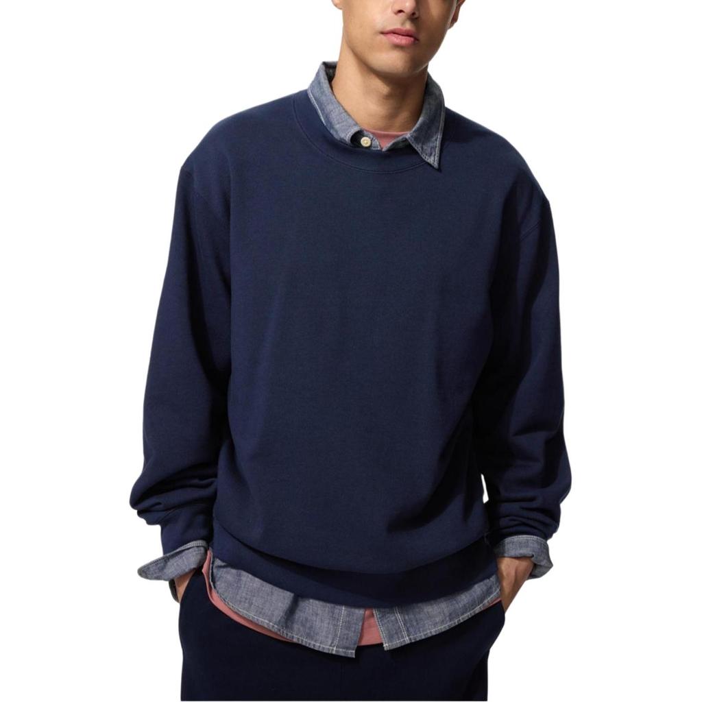 UNIQLO Comfortable Casual Versatile Basic Design Round Neck Long Sleeve Sweatshirt Unisex sweatshirt 486117-69