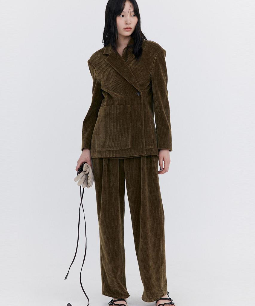 WNDERKAMMER Corduroy Wide Pants_Khaki