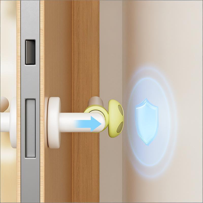 Home Protective Silicone Door Handle Anti-collision Cushion Pad Easy No-drill Installation
