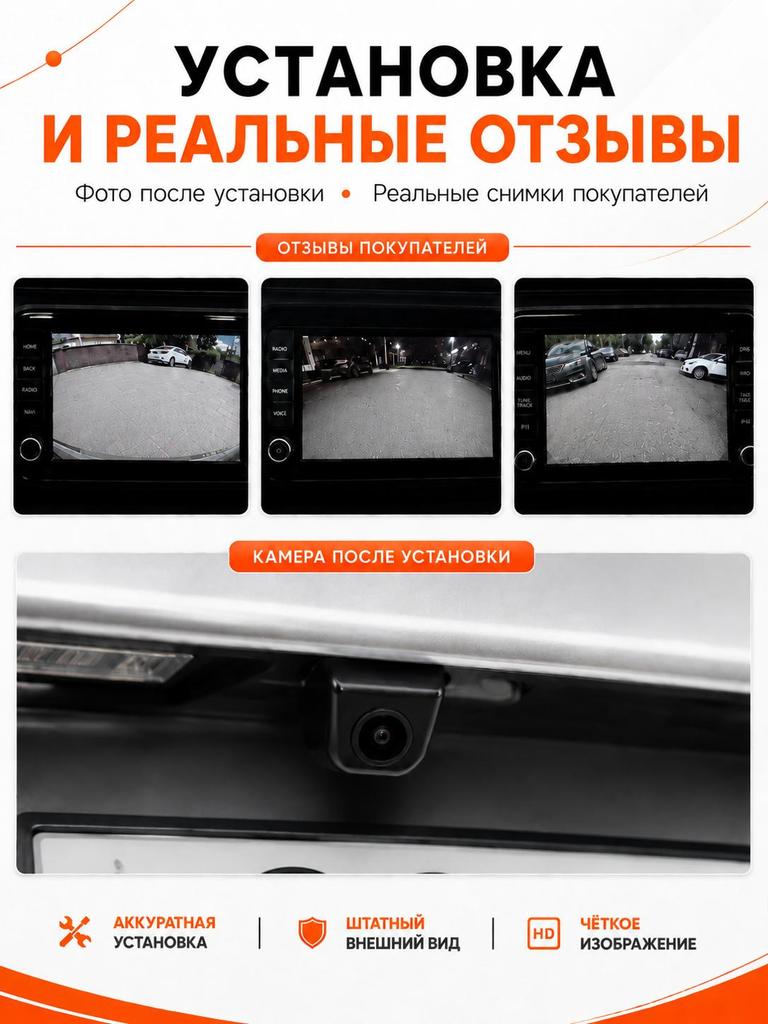 Universal car rearview camera with 170-degree wide-angle reversing image.