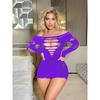 Long Sleeve Hip Wrap Skirt Sex Underwear Mesh Sexy onesie Pajamas Backless Tights