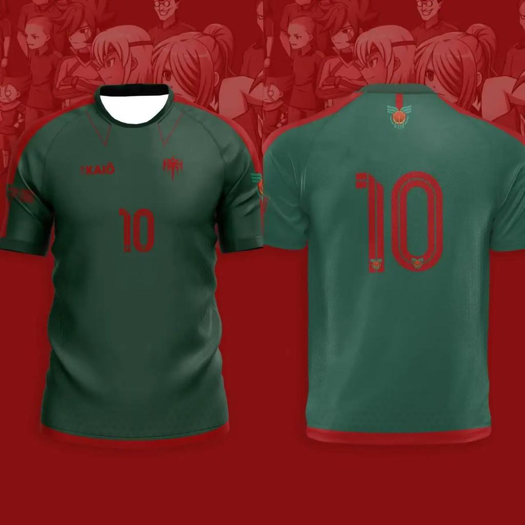 Maglia Kaio Inazuma Eleven Cosplay Anime Stampa 3D T-shirt da Uomo Uomo Donna Sportiva Maglietta da Calcio Harajuku Y2k Top Tee Abbigliamento Uomo
