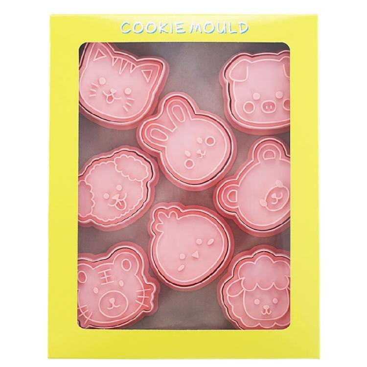 16Pcs Plastic Biscuit Molds Cookie Stamps DIY Cake Molds Kitchen Cooking Tool